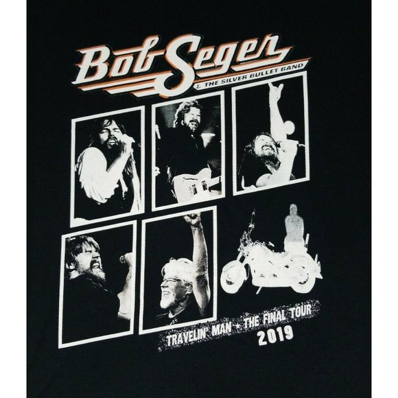 Bob Seger & Silver Bullet Band 2019 Travelin Man The Final Tour Concert Shirt M - Picture 2 of 5